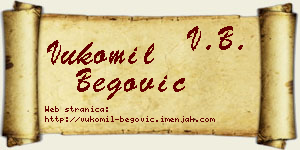 Vukomil Begović vizit kartica